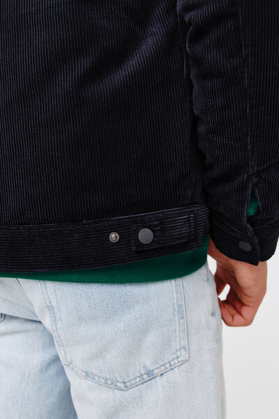 Veste en velours col sherpa