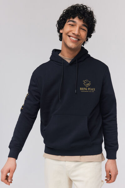 Sweat à capuche imprimé bière