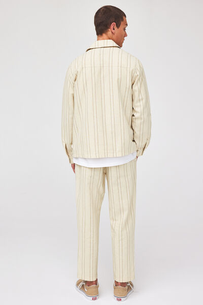 Veste zippée en coton lin