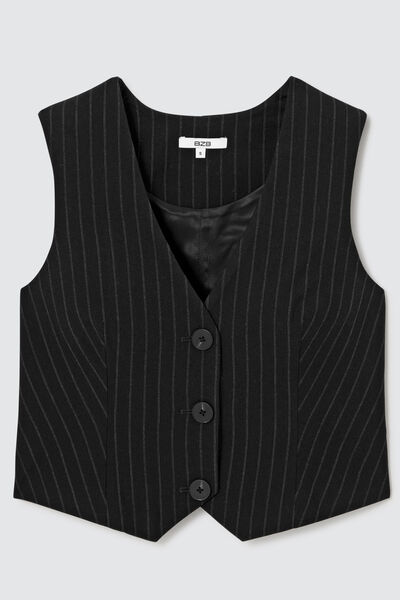 Gilet de tailleur rayé