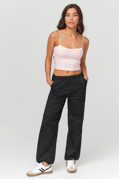 Top bustier rayé en coton