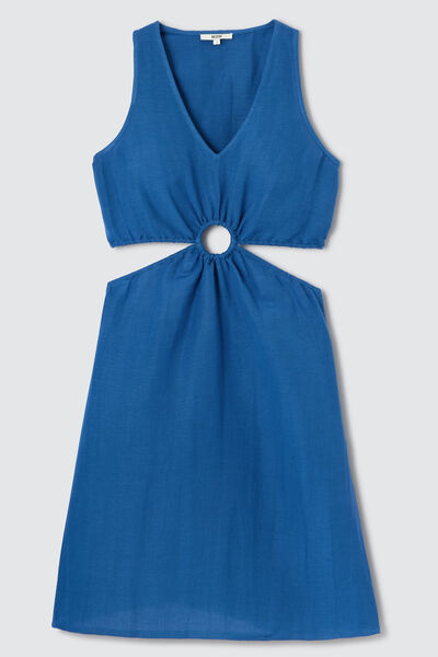 Robe ajourée en lin