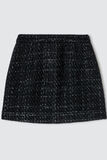 Jupe courte en tweed boutons dorés