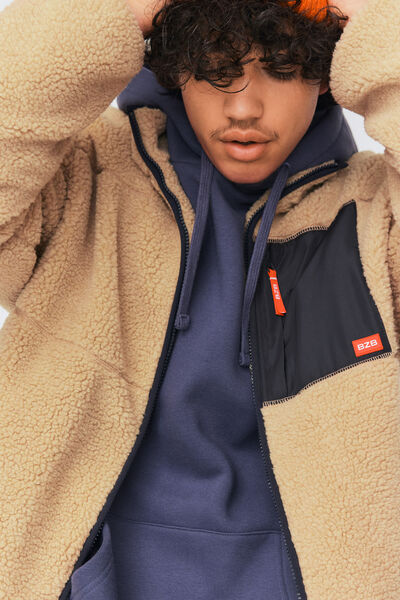 Blouson zippé sherpa