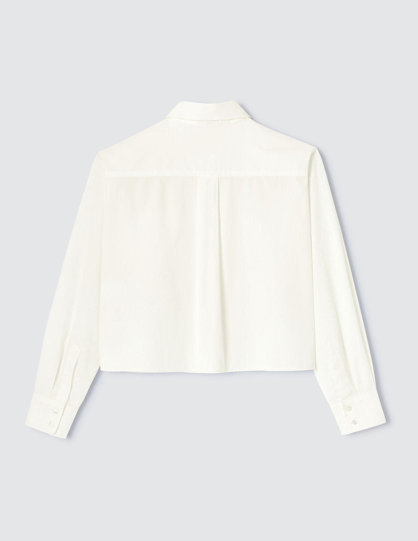 Chemise cropped unie