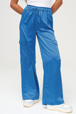 Pantalon cargo en satin