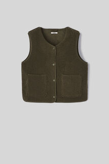 Gilet sans manches en sherpa