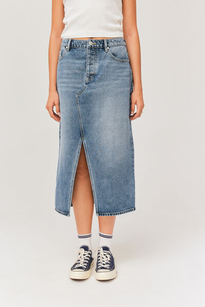 Jupe midi en jean