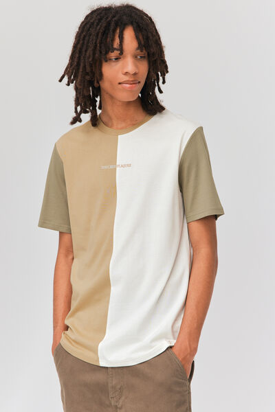 T-shirt colorblock brodé