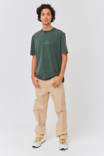 T-shirt message brodé