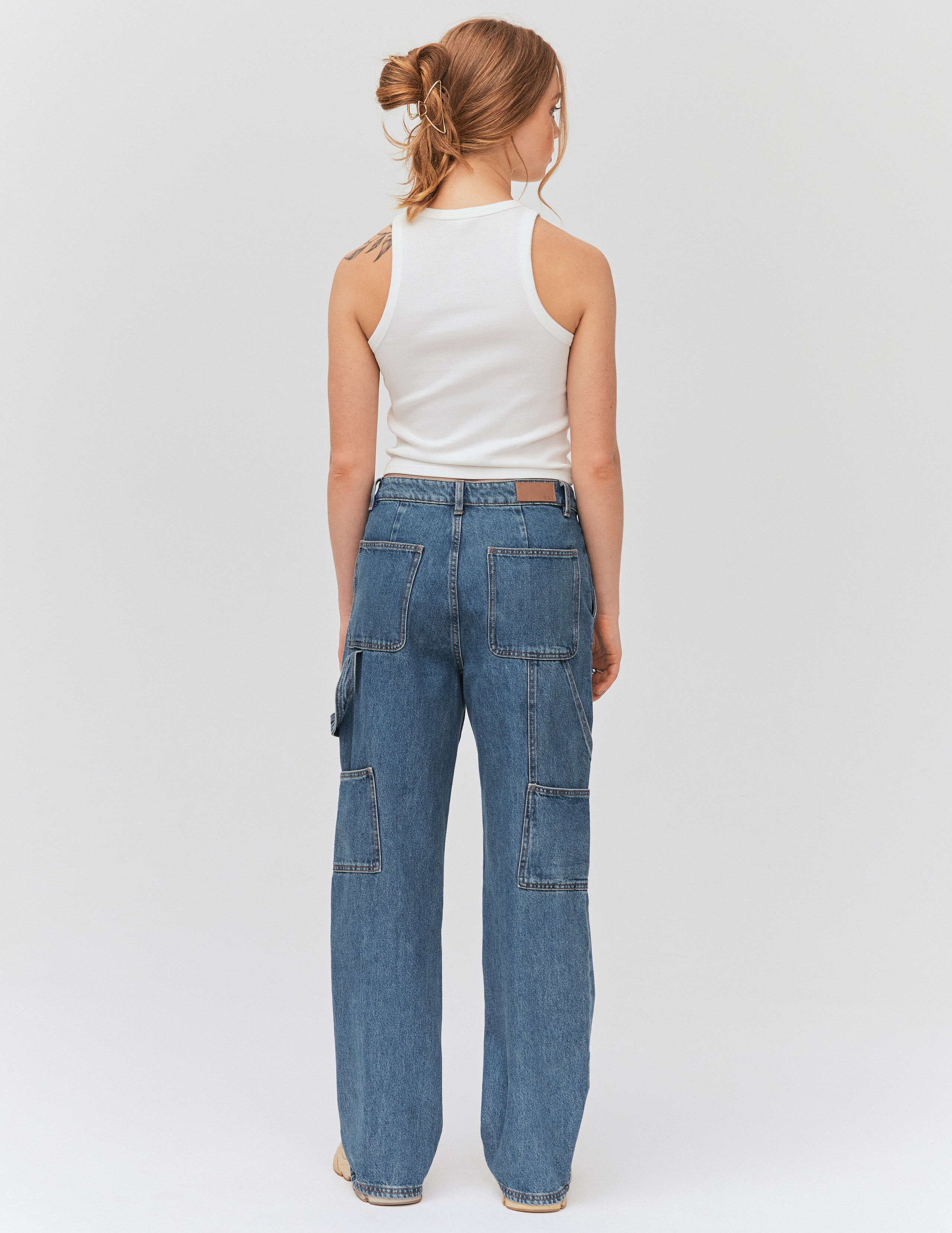 Jean cargo Bleu moyen BZB