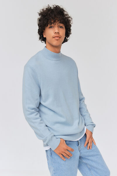 Pull en laine col montant