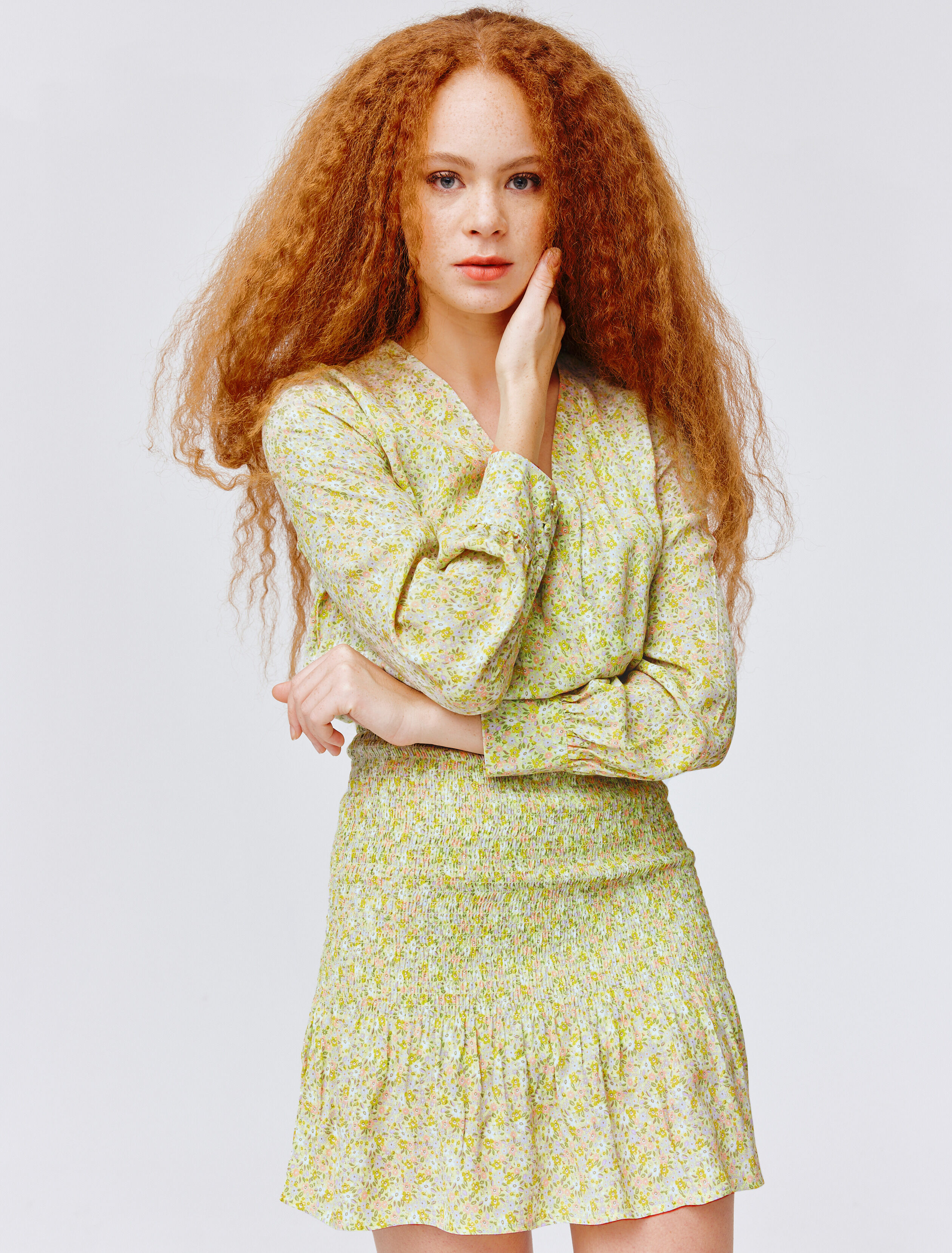 Robe verte on sale fleuri