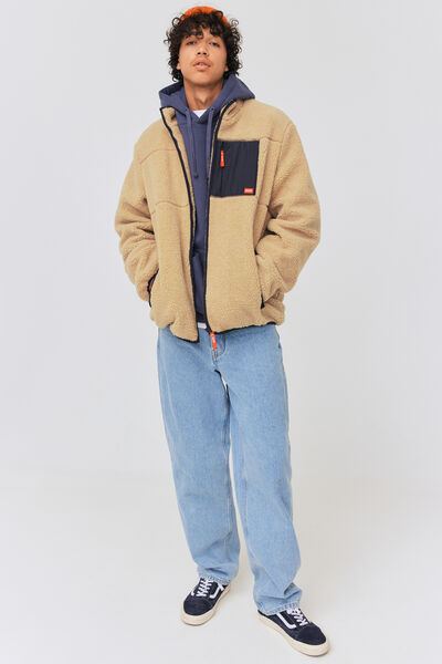 Blouson zippé sherpa