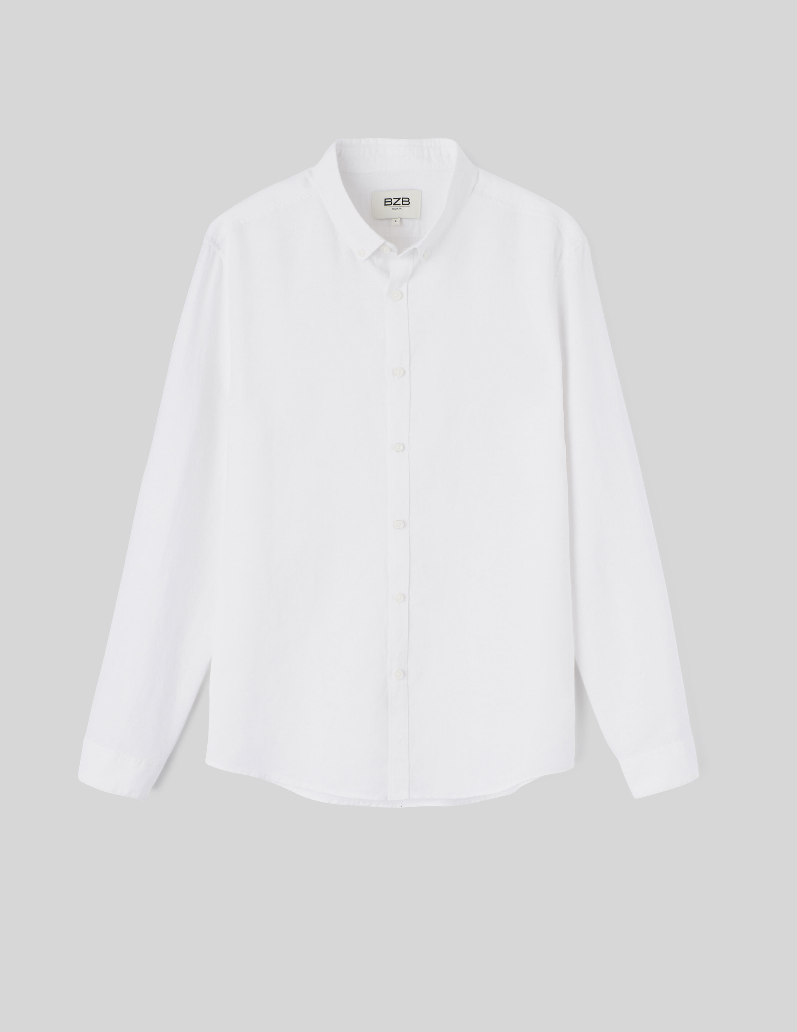 Chemise Homme NEXT Grande Taille L - Mélange Lin/coton à Carreaux - Manches Longues - Neuf Avec étiquette