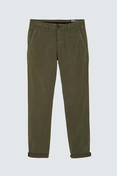 Pantalon chino ajusté en coton Bio