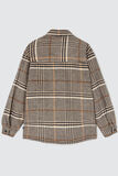 Veste surchemise à carreaux en laine sherpa