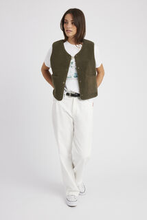 Gilet sans manches en sherpa