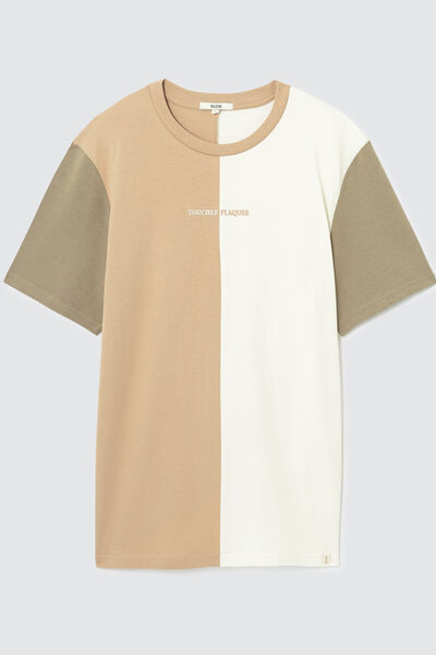 T-shirt colorblock brodé
