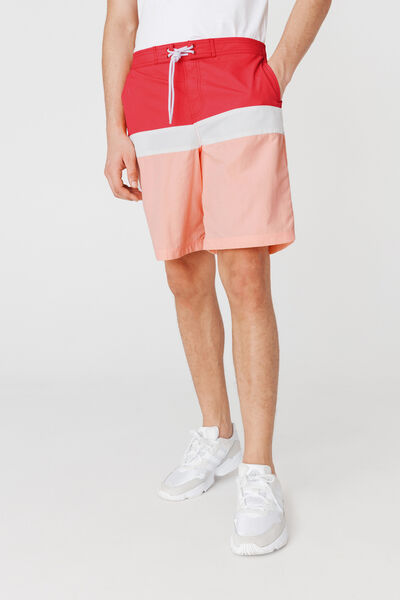 Short de bain long colorblock
