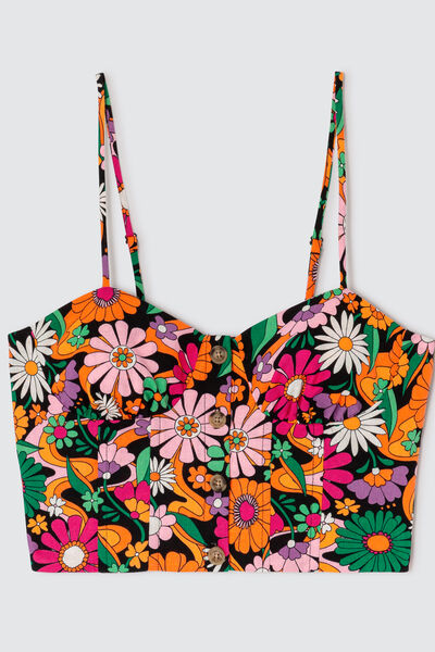 Top corset imprimé
