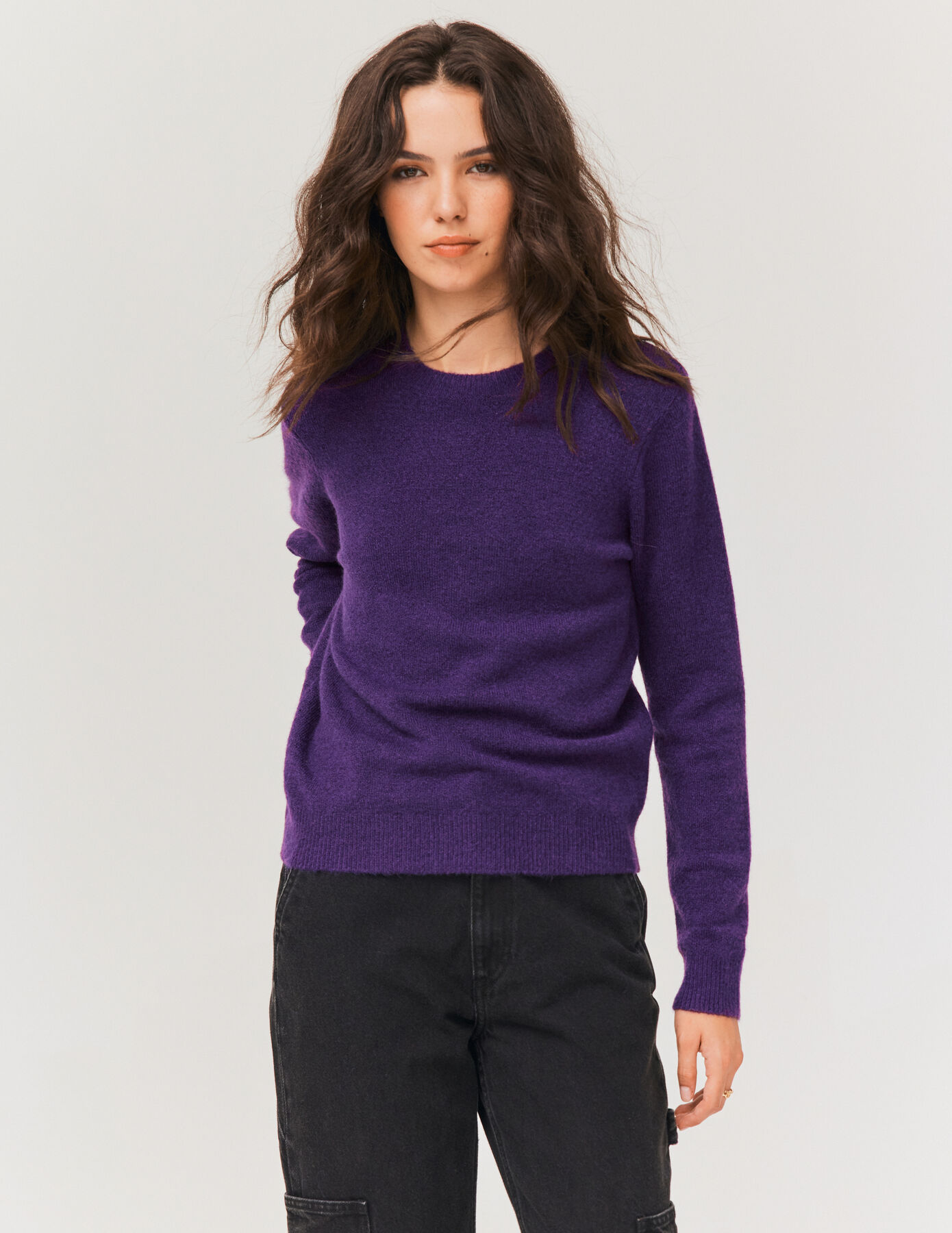 Pull col rond uni