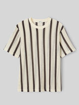 T-shirt tricot &agrave; rayures
