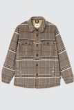 Veste surchemise à carreaux en laine sherpa
