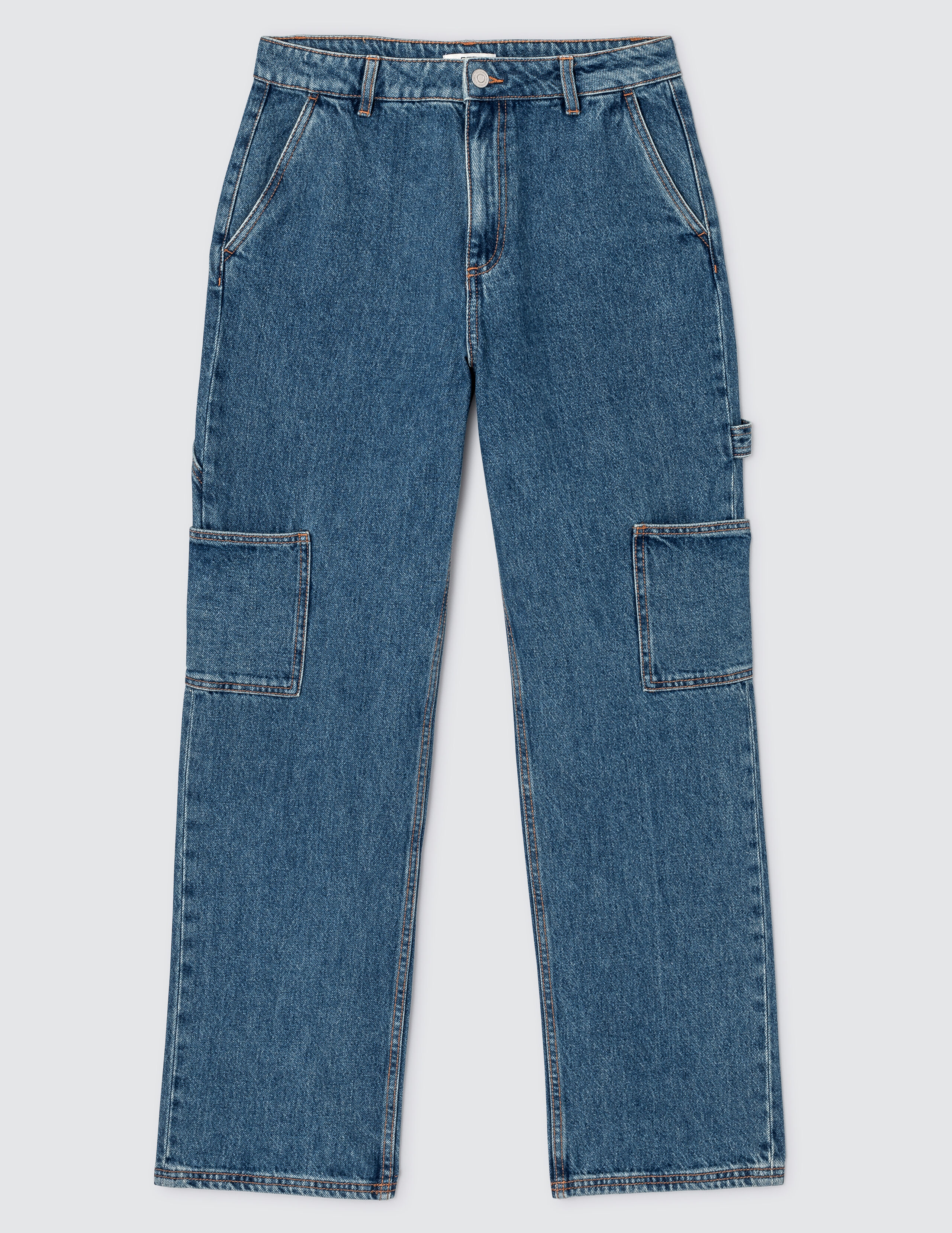 Jean cargo homme on sale bleu