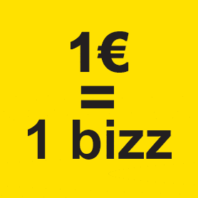 1€ = 1 bizz