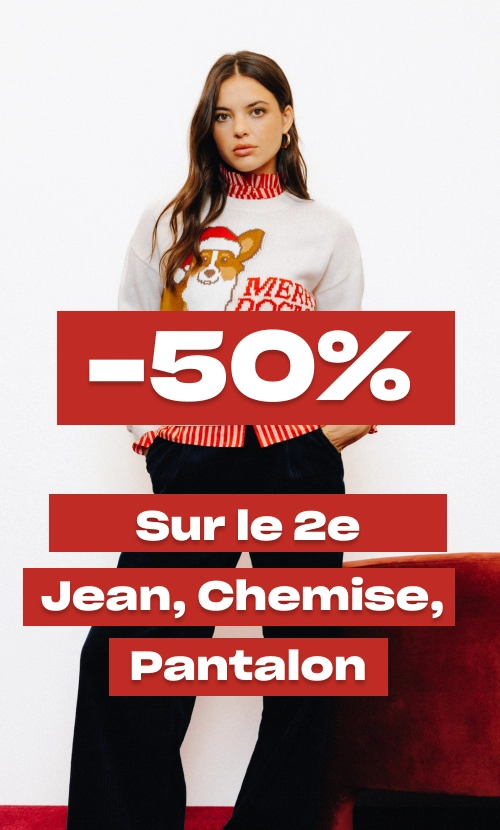 Op noel femme -50% sur le 2e haut