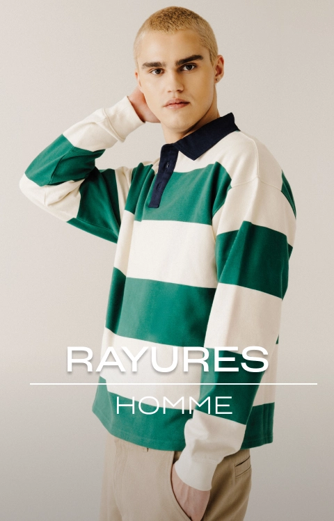 Vetements rayures homme