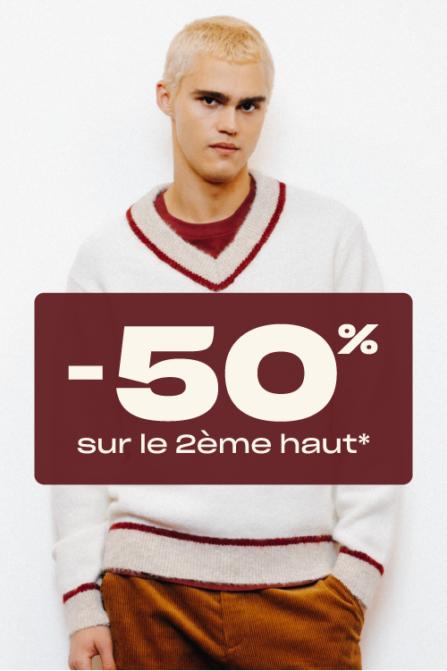 Op noel homme-50% sur le 2e haut