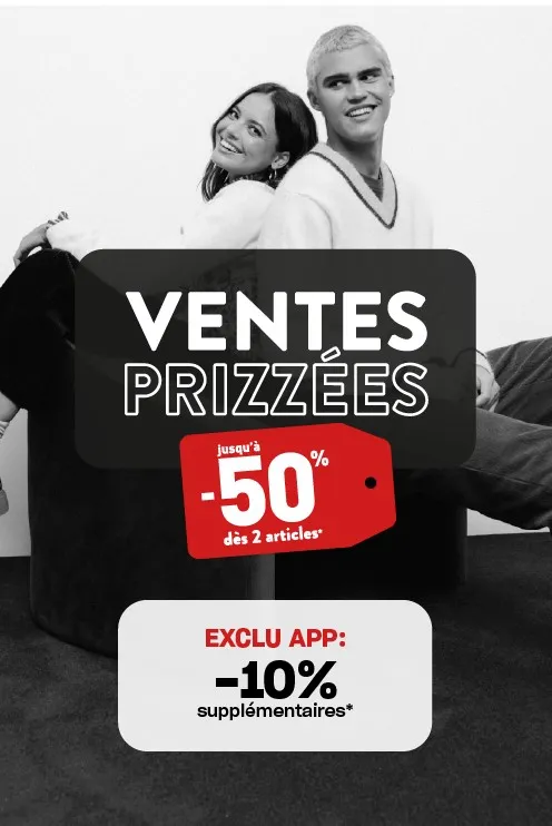 Ventes prizzes femme jusqu'a -50%
