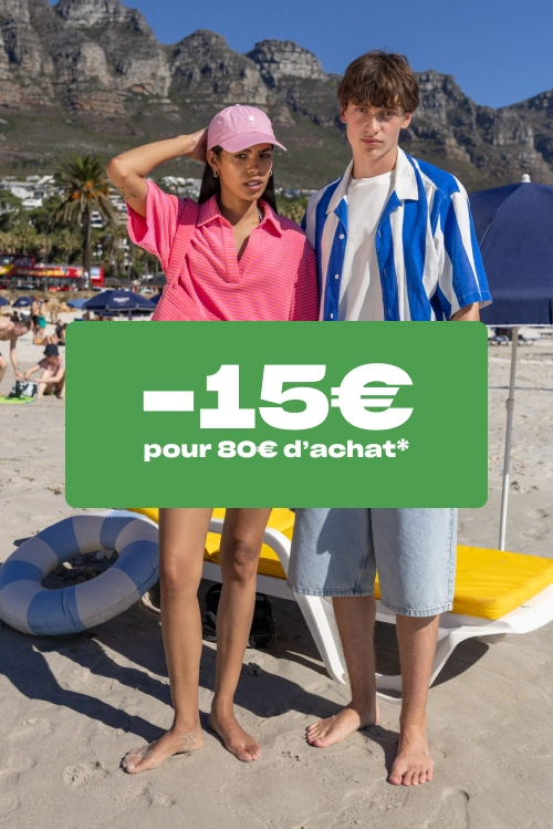 15€ pour 80€ d'achat femme