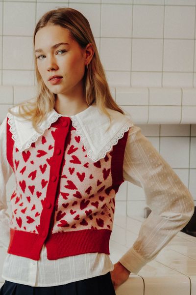 Ensemble "Pull c&oelig;ur et col claudine"