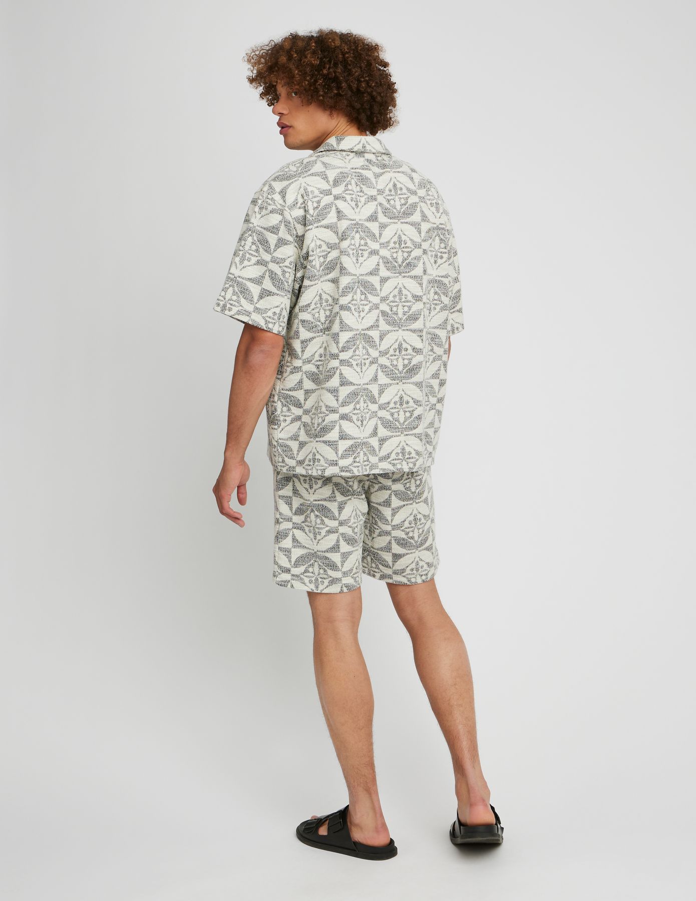 Ensemble Jacquard Chemisette et Bermuda
