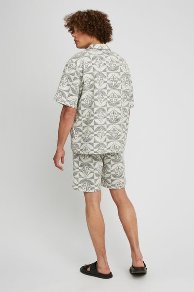 Ensemble Jacquard Chemisette et Bermuda
