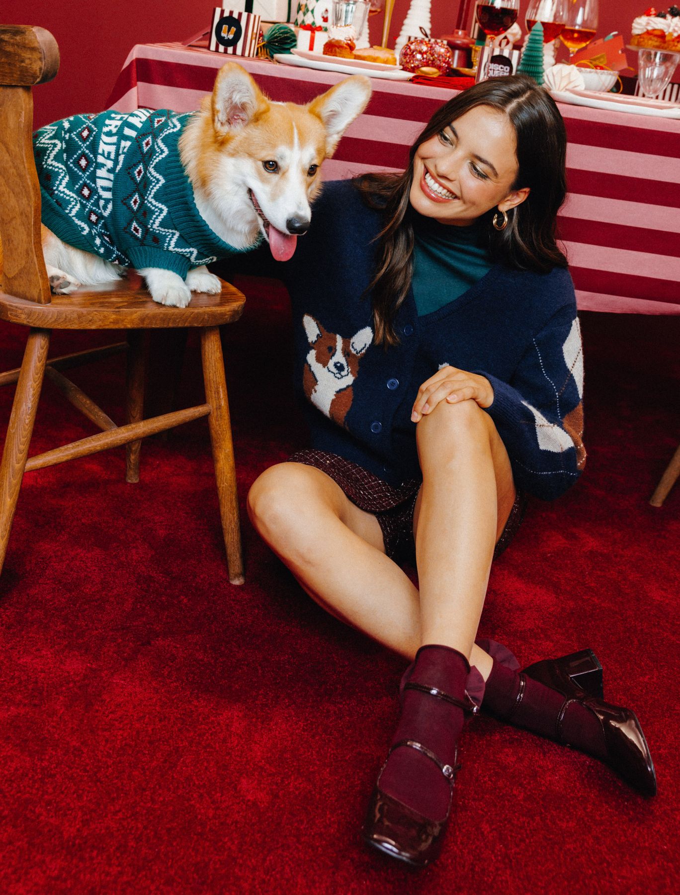 Ensemble Gilet corgi & Jupe-short