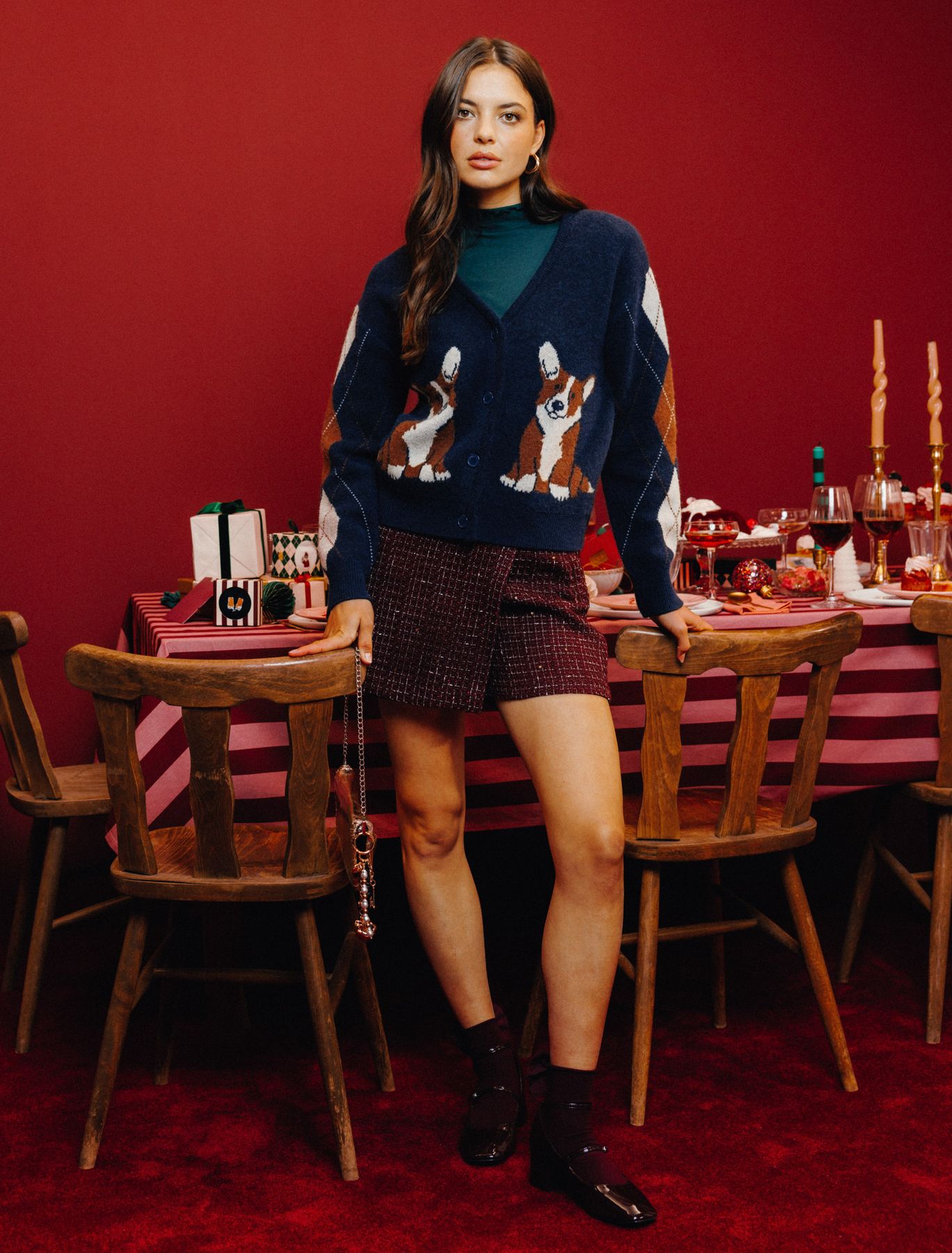 Ensemble Gilet corgi & Jupe-short