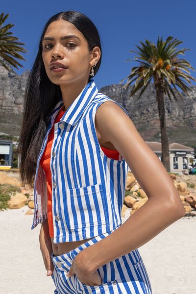 Ensemble "Veste & Short Ray&eacute;"