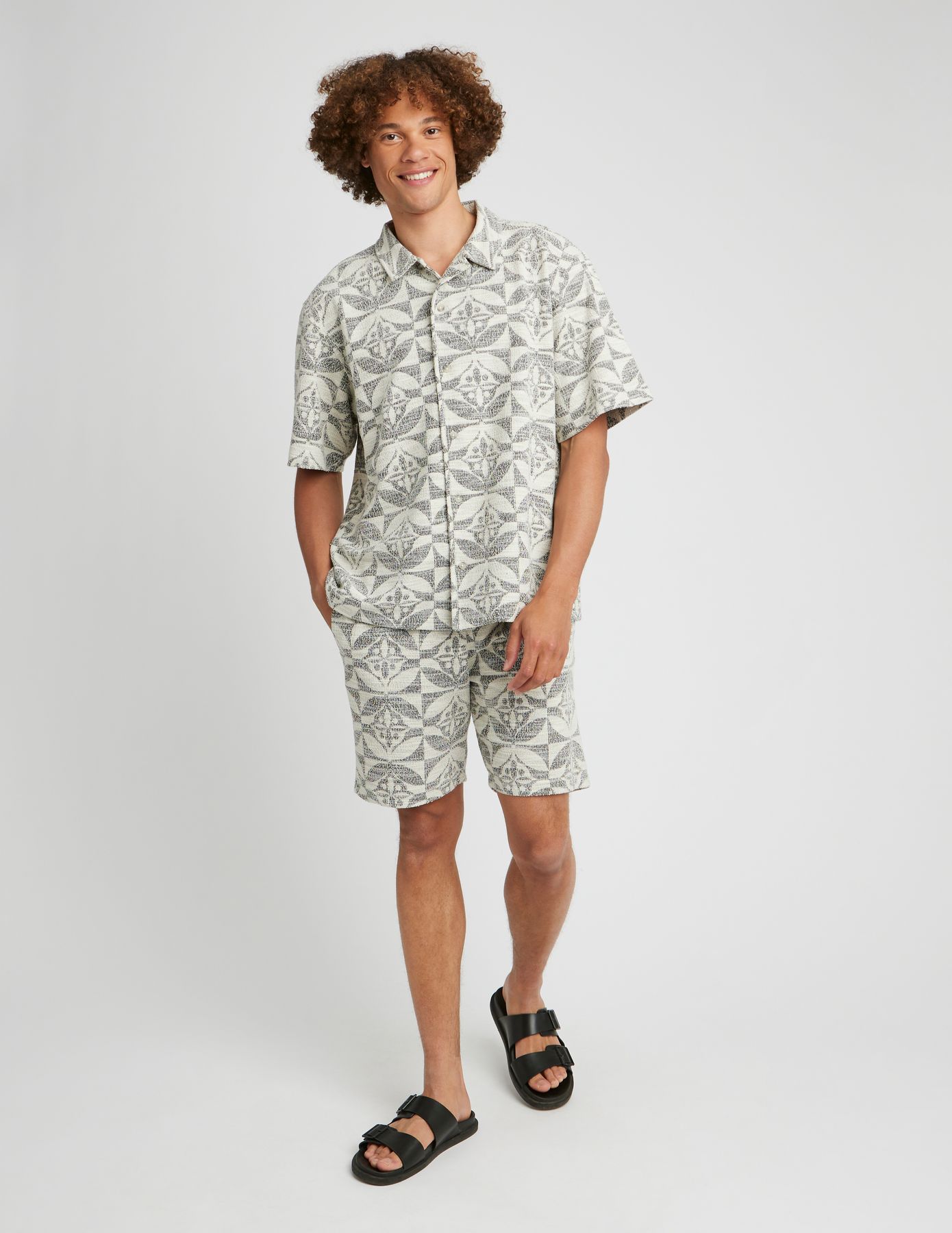 Ensemble Jacquard Chemisette et Bermuda