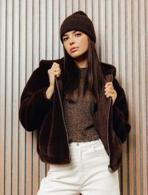 Ensemble Manteaux duveteux et Pantalon velours