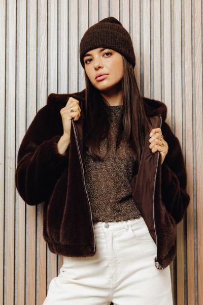 Ensemble Manteaux duveteux et Pantalon velours