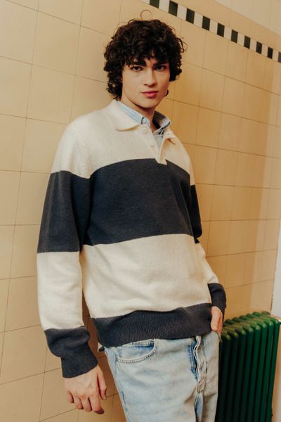 Ensemble "Pull &agrave; rayures et Jean"