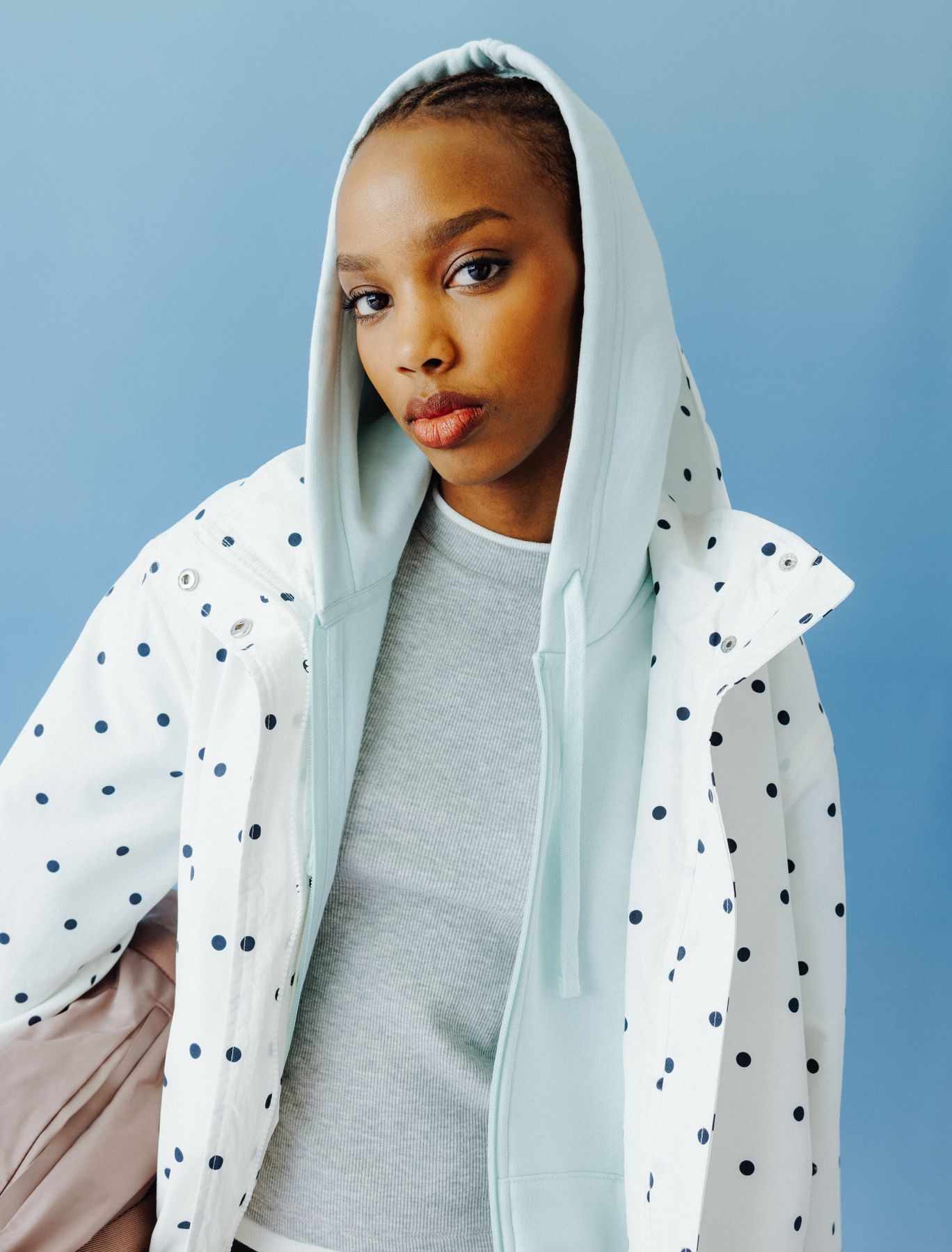 Ensemble "Veste &agrave; pois"