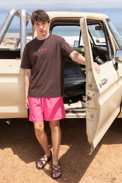 Ensemble "T-shirt & Short de bain Rose"