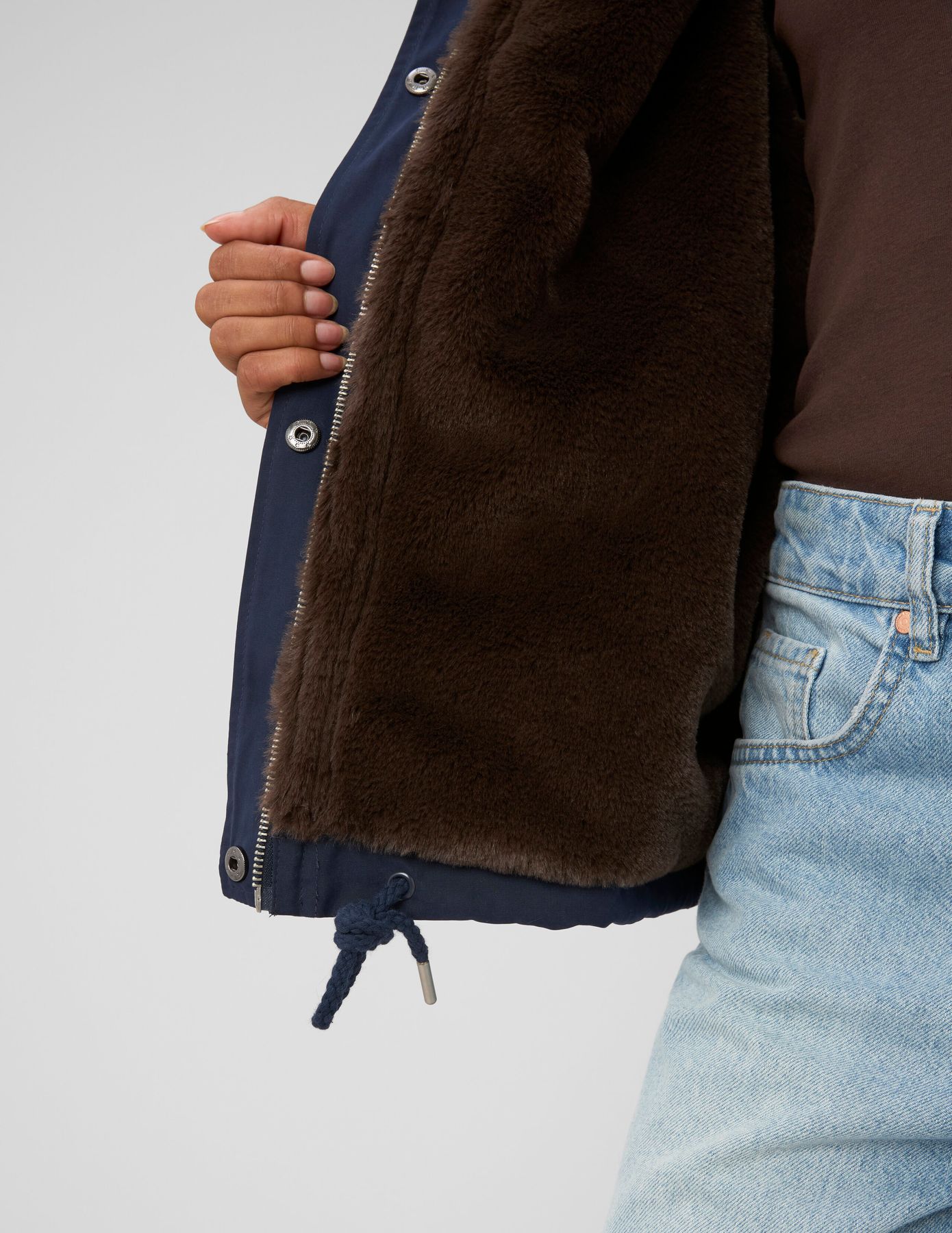Blouson col duveteux