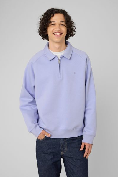 Sweat col polo zipp&eacute;