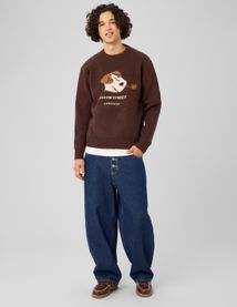 Pull col rond jacquard